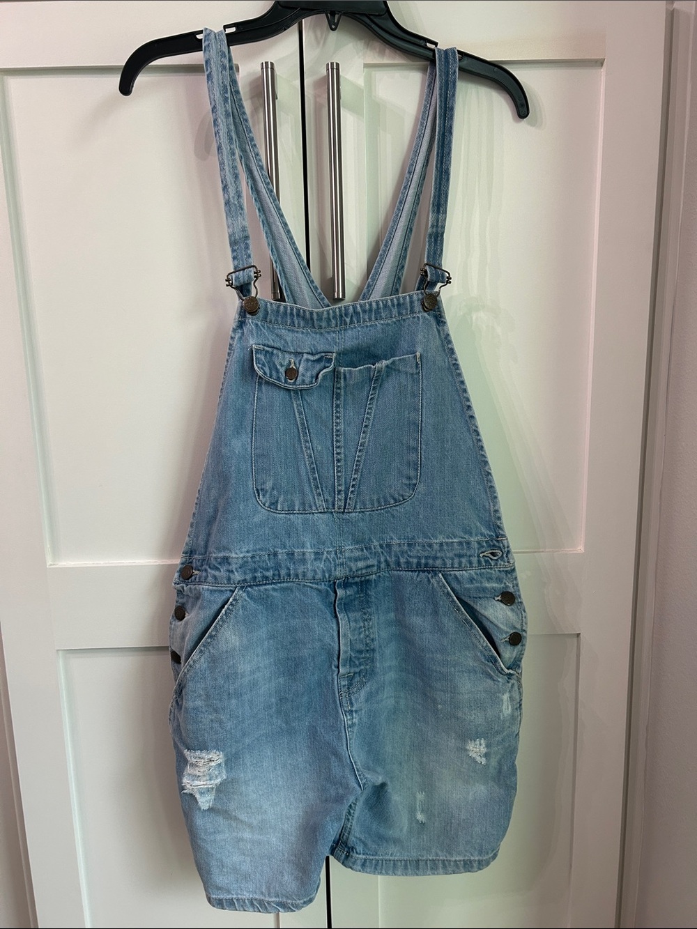 Zara Z1975 DENIM Light Wash Denim shortalls